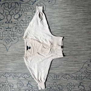 Cropped cardigan with puffy sleeves